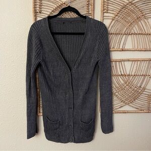 Talbots 100% Linen Long Sleeve Button Front Cardigan Gray *see msrmts READ‎ B41